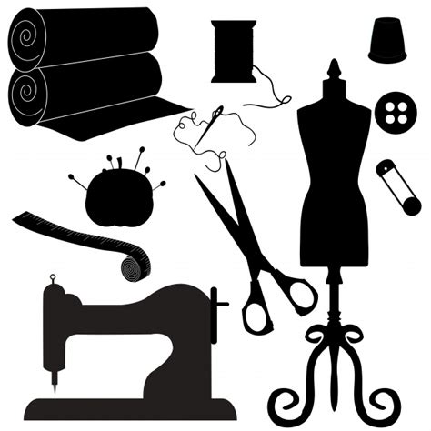 Sewing Symbols Clipart Silhouette Free Stock Photo - Public Domain Pictures