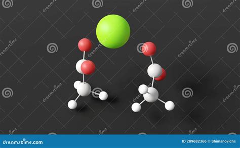 Calcium Acetate Molecule, Molecular Structure, Food Additive E263, Ball ...