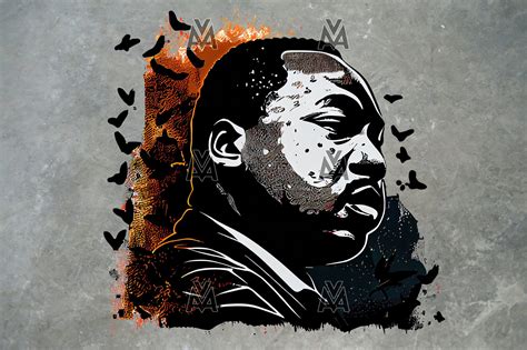 MLK Martin Luther King Graffiti Style Artwork High Resolution Transparent PNG - Etsy