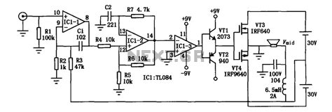 Practical digital amplifier TL084 under Digital Circuits -60201- : Next.gr