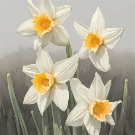 Daffodil White : Beautiful pure white narcissus