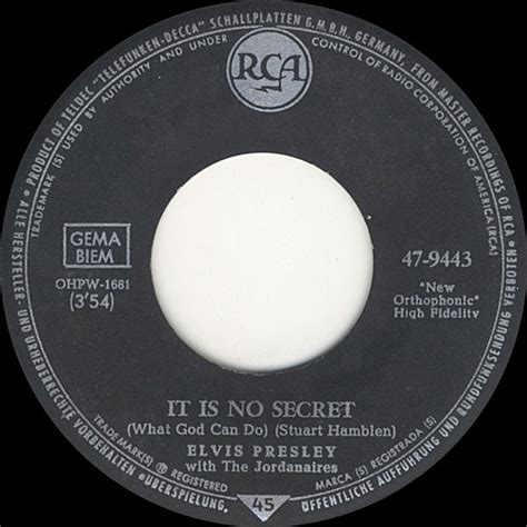 Elvis Presley - It Is No Secret (What God Can Do)/I Believe (Vinyl, 7 ...