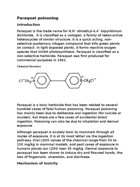 paraquat poisoning | Diseases And Disorders | Medicine