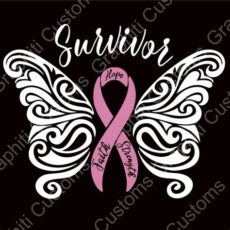 Breast Cancer Survivor Decal | Etsy