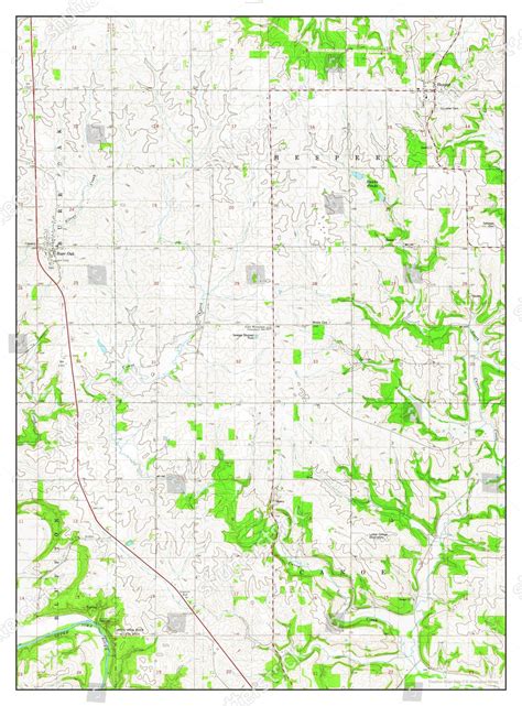 Usa Timeless Maps Burr Oak Iowa Editorial Stock Photo - Stock Image | Shutterstock