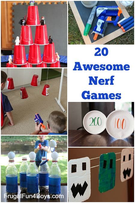 20 Awesome Nerf Games to Make and Play - Frugal Fun For Boys and Girls