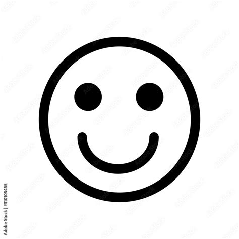 smiley face emoticon / emoji line art vector icon for apps and websites ...