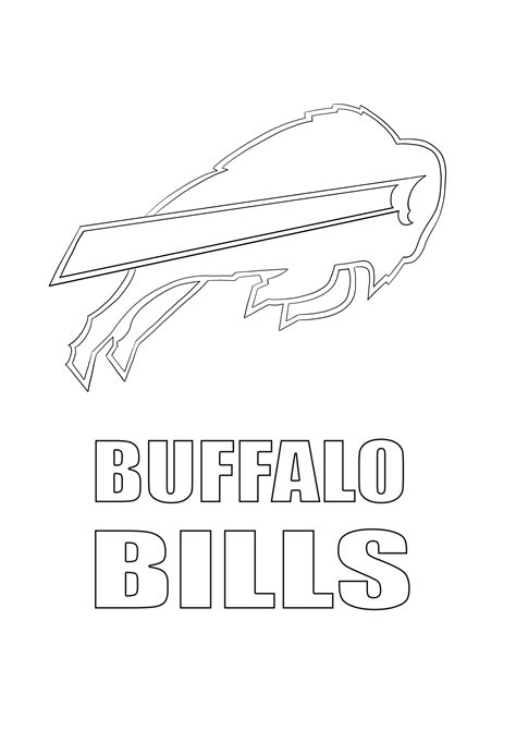 Buffalo bills logo coloring image for free printing