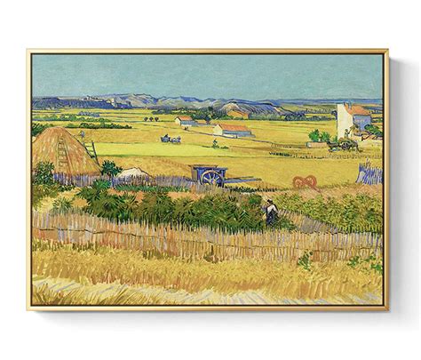 The Harvest Painting by Van Gogh Print Canvas Wall Art - 70cm x 50cm