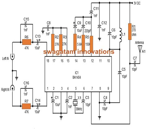 Make this Stereo FM Transmitter using IC BA1404 | Circuit Diagram Centre