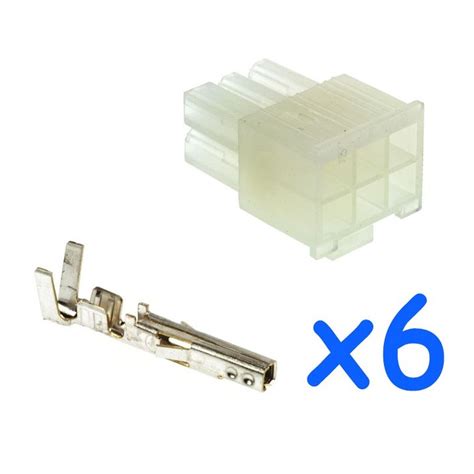 MOLEX male 6 pin connector with 6 female contacts