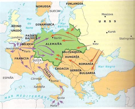 Blog historia 1ºBAC: Mapa de batalla de la segunda guerra mundial.