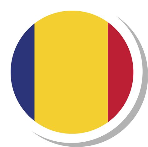 Romania flag circle shape, flag icon. 16707466 PNG