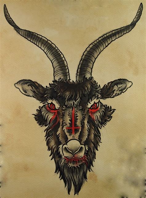 inverted cross/goats head | Satanic art, Satanic tattoos, Spooky tattoos