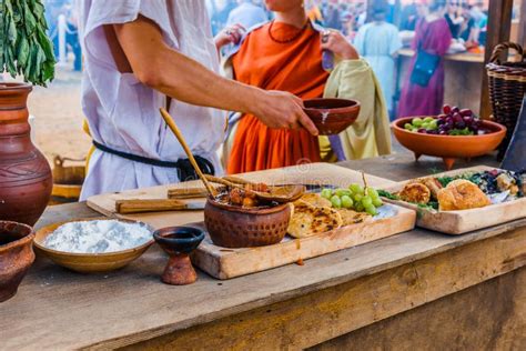 At the Ancient Roman Kitchen Stock Photo - Image of folk, design: 55222338