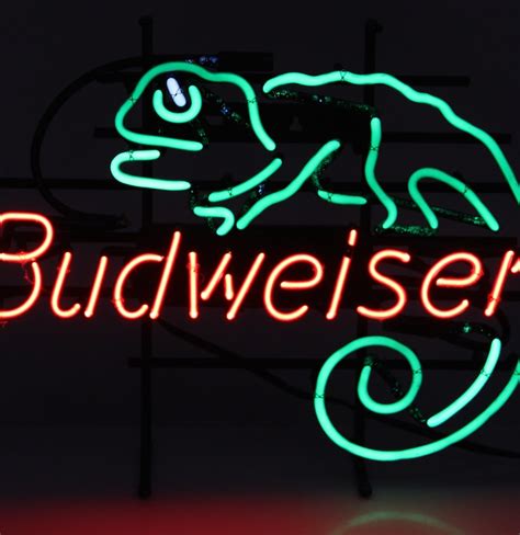 neon budweiser signs