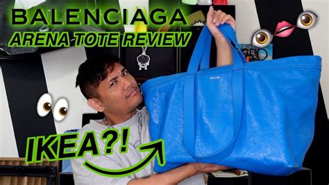 Balenciaga Arena Extra Large Shopper Tote BAG REVIEW 👁️👄👁️ The Viral IKEA Look-alike Tote - YouTube