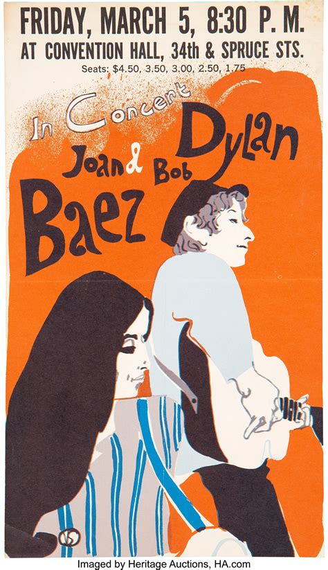 Bob Dylan / Joan Baez 1965 Philadelphia Concert Handbill and | Lot #89151 | Heritage Auctions