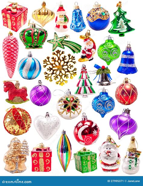 New Year Colorful Decorations Big Set Stock Image - Image of ...