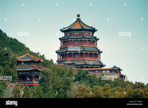 Summer Palace with historical architecture in Beijing Stock Photo - Alamy