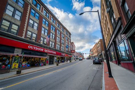 Buildings Along Main Street, in Downtown Brattleboro, Vermont Editorial Stock Photo - Image of ...