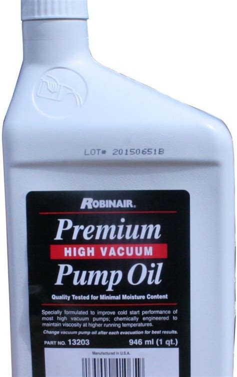 Robinair 13203.0 Premium High Vacuum Pump Oil - 1 Quart, Air ...