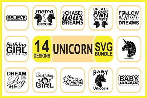 Unicorn Quotes Designs Bundle Graphic by Sk Studio · Creative Fabrica