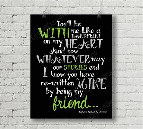 Printable Wicked Broadway Musical Lyrics for Good Digital Word - Etsy