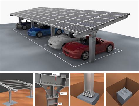 Steel Solar Carport Mounting System | Tripsolar