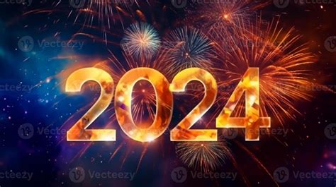 Happy New Year 2024 celebration background with fireworks 26793757 Stock Photo at Vecteezy