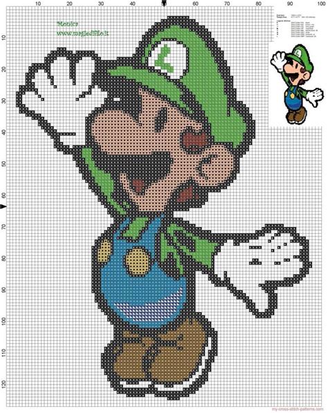 12 Gráficos do Super Mario Bros e sua turma em Ponto Cruz | Cross stitch patterns, Cross stitch ...