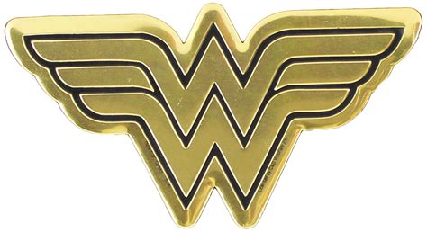 DC Comics Originals Wonder Woman Logo Metal Sticker, Gold, 9cm | ubicaciondepersonas.cdmx.gob.mx