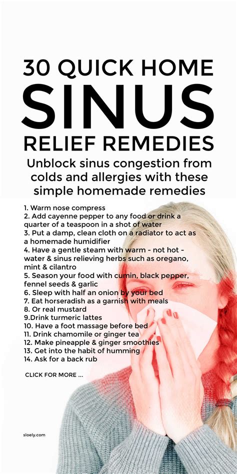 Blocked sinus congestion relief and remedies – Artofit