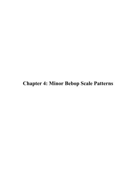 Chapter 4: Minor Bebop Scale Patterns - Matt Warnock Guitar