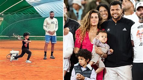 Jo-Wilfried Tsonga has "family fun day", turns tennis coach for son on ...