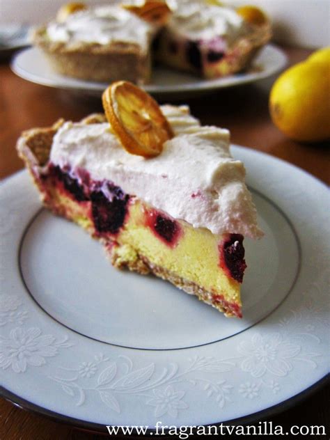 Vegan Lemon Blackberry Cream Pie | Coconut recipes, Vegan pies recipes, Food processor recipes