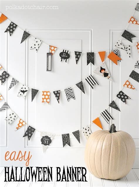 Easy DIY Pennant Banner for Halloween - The Polka Dot Chair