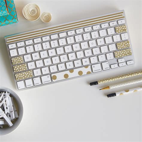 Paper Craft It™ White/Gold Washi Tape Keyboard