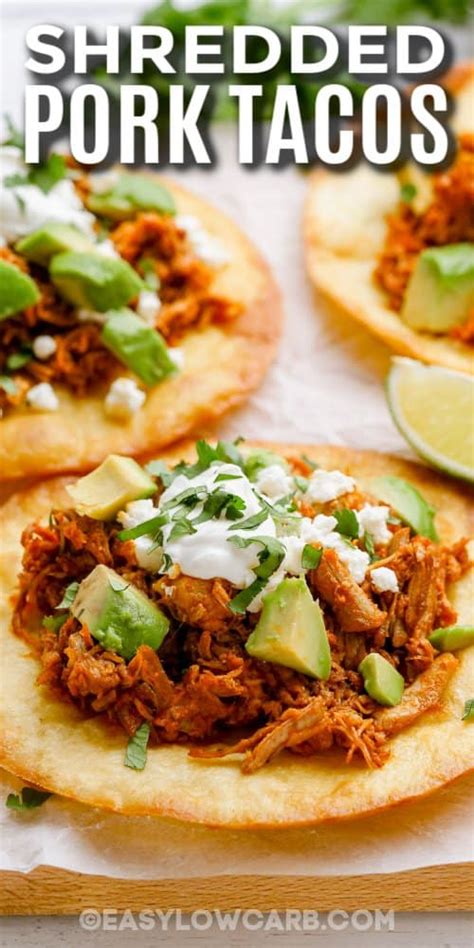 Shredded Pork Tacos (Spicy And Delicious!) - Easy Low Carb