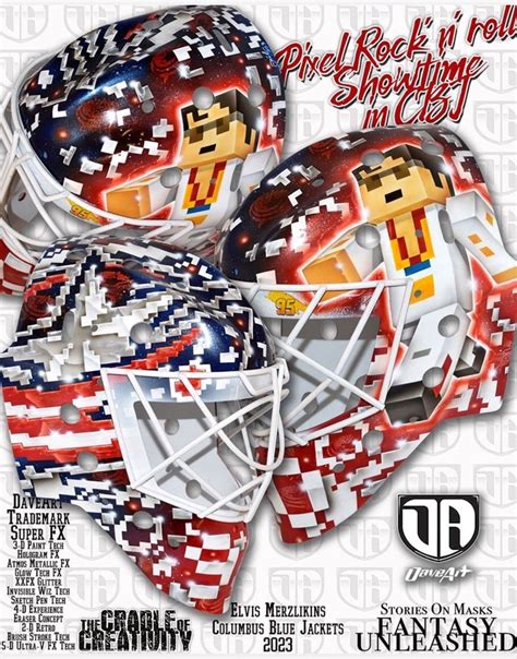 Elvis Merzlikins new mask for the upcoming season : r/hockey