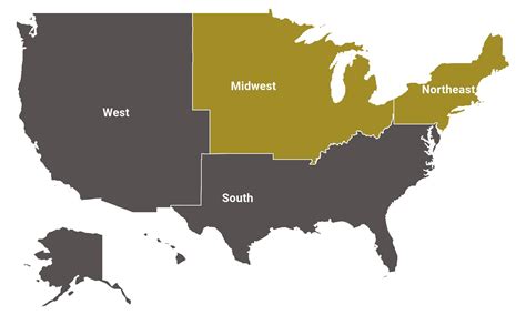 5 US Regions Map and Facts | Mappr