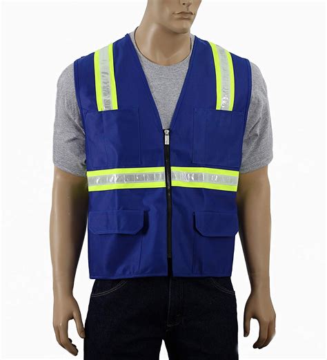 Safety Depot Royal Blue Reflective Safety Vest with Pockets 8038-RB-L - Walmart.com