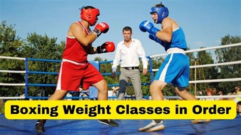 What are the 17 Boxing weight classes in order? - The Reading Order