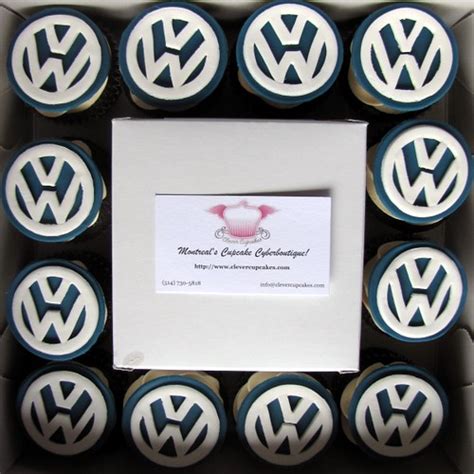 Volkswagen Logo Cupcakes | Chocolate cupcakes with peanut bu… | Flickr