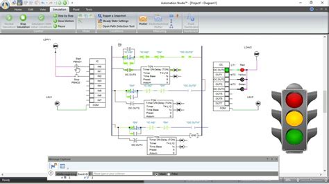 Traffic Light Control Using Plc Ladder Diagram Traffic Light