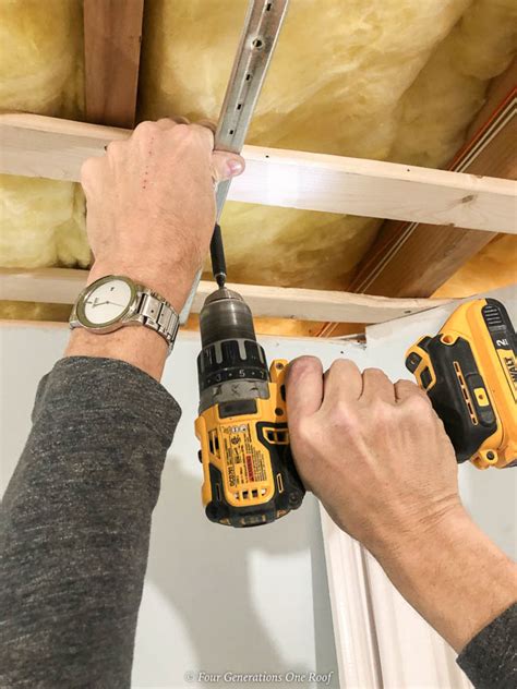 How to Install a Shiplap Ceiling with Armstrong Planks - Four ...