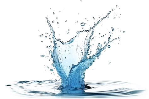 Blue Water Splash Effect Isolated On Transparent Background, Water ...