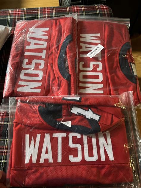 Houston Texans deshawn watson Lot Of 6 Custom Made Jerseys 3 White 3 ...