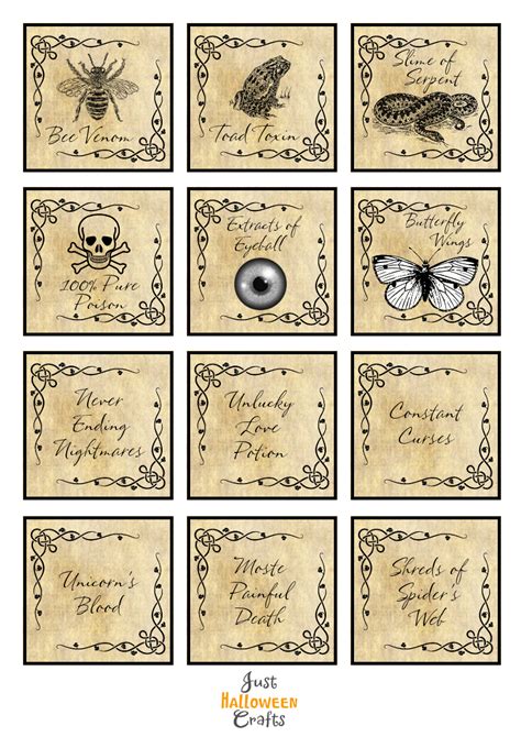 Free Printable Potion Labels - Free Templates Printable