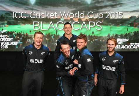 New Zealand players fool around at the launch of their World Cup squad ...